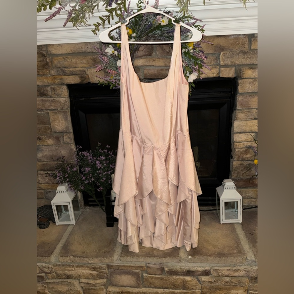 Isaac Mizrahi peach ruffled dress. No stains, tears, or rips.